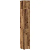 Syfax Lagerschrank mit Regalen Altholz 30 x 42,5 x 225 cm