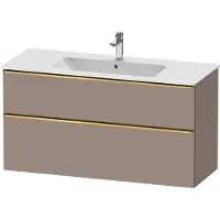 Duravit D-Neo Waschtischunterbau wandhängend, 1210x625x462mm, 1 Auszug, 1 Schubkasten, mit Griff Gold poliert, DE4364034430000
