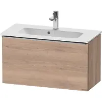 Duravit D-Neo Waschtischunterbau wandhängend, 810x440x372mm, 1 Auszug, mit Griff Edelstahl gebürstet, DE4269070550000, Farbe: Eiche Marmoriert Dekor