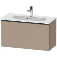 Duravit D-Neo Waschtischunterbau wandhängend, 810x440x372mm, 1 Auszug, mit Griff Diamantschwarz, DE42690BD750000, Farbe: Leinen Matt Dekor