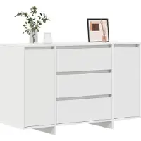 vidaXL Sideboard mit Schubladen Weiß 120 x 41 x 75 cm Holzwerkstoff