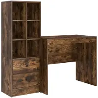 Syfax Schreibtisch Geräucherte Eiche 135,5 x 50 x 127 cm 2 stk.