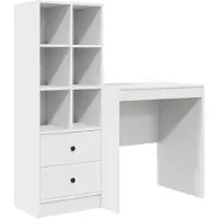 vidaXL Schreibtisch Weiß 115,5 x 50 x 127 cm 2 stk.