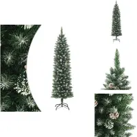 vidaXL Künstlicher Weihnachtsbaum mit Ständer Schlank 210 cm PVC - Weihnachtsbäume