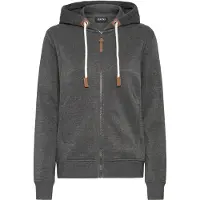 Oxmo Sweatjacke "Sweatjacke OXMille", Damen, Gr. S, grau (dunkelgrau melange), Obermaterial: 55% Polyester PES. 45% Baumwolle CO., Sweatjacken Sweatjacke