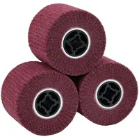 vidaXL Schleifrollen 3 Stk. Rot 12 x 12 x 10 cm Synthetische Faser