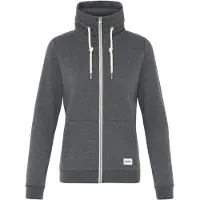 Oxmo Sweatjacke "Trainingsjacke OXBitta", Damen, Gr. XXL, grau (dunkelgrau melange), Obermaterial: 50% Baumwolle CO. 50% Polyester PES., Sweatjacken Sweatjacke