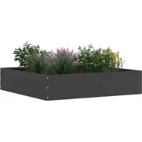 vidaXL Rasenkante 6 stk. 60 x 60 x 13 cm Stahl Schwarz