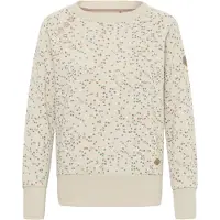 Oxmo Longpullover "Sweater OXBea", Damen, Gr. S, beige (oyster), Obermaterial: 55% Polyester PES. 45% Baumwolle CO., Pullover Longpullover