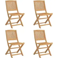 Syfax Klappstühle, 4 Stück, 57 x 49 x 90 cm, Massivholz Akazie