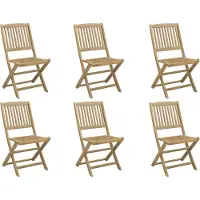 Syfax Gartenstühle 6 Stk. Klappbar 44x50x88 cm Massivholz Akazie