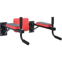 vidaXL Dip Station Schwarz und Rot 72,5 x 70 x 31 cm