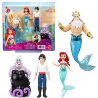 Mattel Disney Princess Disney Prinzessin Arielle Charakterset mit 4 kleinen Puppen, inspiriert vom Disney-Film „Arielle, die Meerjungfrau“, Modepuppe, 3 Jahr(e), Mädchen, 200 mm, Mehrfarbig