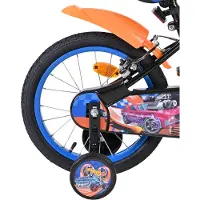 Volare Hot Wheels Kinderfahrrad - Jungen - 16 Zoll - Schwarz Orange Blau - Zwei Handbremsen
