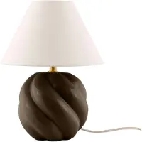 Globen Lighting Tischleuchte DAHLIA, beige/braun, Höhe 31 cm