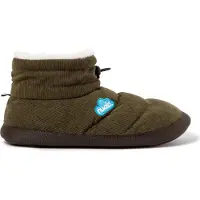 Nuvola . Hausschuhe für Herren Damen rutschfester Sohle warm gepolstert bequem grün 34-35 - UNBODY