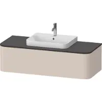 Duravit Happy D.2 Plus Konsolenwaschtischunterbau wandhängend, 1300x550 mm, 1 Auszug, für Aufsatzbecken Position mittig, HP4942M8383