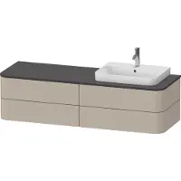 Duravit Waschtischunterschrank o. ES Happy D.2 Plus 40,8x160cm, 4 SchKa., BP r, Tau s-matt