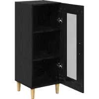 vidaXL Sideboard Schwarz Eichen-Optik 34,5 x 32,5 x 90 cm
