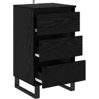 vidaXL Sideboard Schwarz Eichen-Optik Holzwerkstoff
