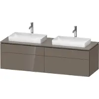 Duravit L-Cube Konsolenwaschtischunterbau wandhängend, inklusive Konsolenplatte, 4 Auszüge, für zwei Becken, 1620x482x550mm, LC4873B89890000
