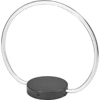 Ledvance Decor Aura Tischleuchte aus geschwungenem Polycarbonat mit LED und Filament-Design, mit USB-C Ladeanschluss, 10 W, 1000 lm, 3000 K, 830 warmweiß, Touch dimmbar, dunkelgrau, IP20