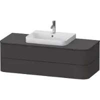 Duravit Happy D.2 Plus Konsolenwaschtischunterbau wandhängend, 1300x550 mm, 2 Schubkästen, für Aufsatzbecken, HP4972080800010