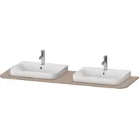 Duravit Waschtisch-Konsole Happy D.2 Plus 160x55cm, mit 2 Ausschnitten, leinen