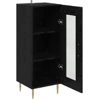 vidaXL Sideboard Schwarz Eichen-Optik 34 x 34,5 x 90 cm Holzwerkstoff