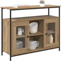 vidaXL Sideboard Artisan-Eiche 100 x 35 x 80 cm Holzwerkstoff