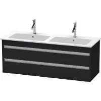 Duravit Waschtischunterschrank Ketho 127x47,5x48cm, 2 Schubk., wandhängend, Ei sw