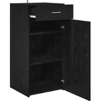 vidaXL Sideboard Schwarz Eichen-Optik 45 x 42,5 x 93 cm Holzwerkstoff