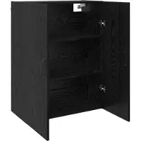 vidaXL Wandschrank 2 stk. Schwarz Eichen-Optik 69,5 x 34 x 90 cm