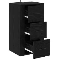 vidaXL Sideboard Schwarz Eichen-Optik 40 x 33 x 70 cm Holzwerkstoff