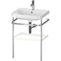 Duravit Möbelwaschtisch-Kombi Happy D.2 Plus 57,5x49cm, 1 HL, we matt, m Konsole