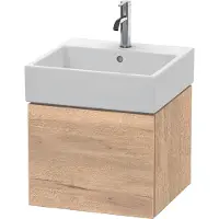 Duravit L-Cube Waschtischunterbau wandhängend, 1 Auszug, 484x394x459mm, LC617405555, Farbe: Eiche Marmoriert Dekor