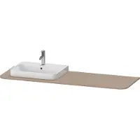 Duravit Waschtisch-Konsole Happy D.2 Plus 160x55cm, m 1 Ausschn, Beck. li, leinen