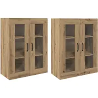 vidaXL Wandmontierte Schränke 2 stk. Artisan-Eiche 69,5 x 34 x 90 cm