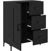 vidaXL Sideboard Schwarz Eichen-Optik 69.5 x 34 x 90 cm Holzwerkstoff