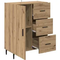vidaXL Sideboard Artisan-Eiche 69,5 x 34 x 90 cm Verbundholz und Eisen