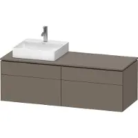 Duravit L-Cube Konsolenwaschtischunterbau wandhängend, inklusive Konsolenplatte, 4 Auszüge, Becken links, 1420x482x550mm, LC4870L90900000