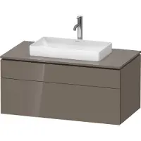Duravit L-Cube Konsolenwaschtischunterbau wandhängend, inklusive Konsolenplatte, 2 Auszüge, 1020x482x550mm, LC4881089890000, Farbe: Flannel Grey Hochglanz Lack