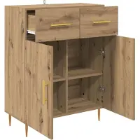 vidaXL Sideboard Artisan-Eiche 69,5 x 34 x 90 cm Holzwerkstoff
