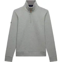 Superdry für Herren. M2014535A Essential Sweatshirt mit halbem Reißverschluss grau (S), Lässig, Baumwolle