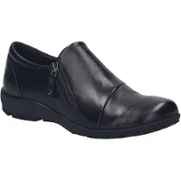 Josef seibel Damen Slipper aus Leder mit Reißverschluss 87319 Charlotte 19, Größe:42 EU, Farbe:Schwarz