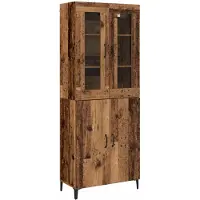 Syfax Highboard 2 stk. Altholz 69,5 x 34 x 180 cm Holzwerkstoff