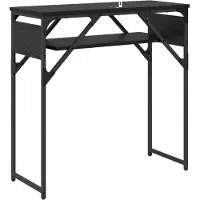 Syfax Konsolentisch Schwarz Eichen-Optik Holzwerkstoff 75x30x75cm
