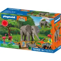 Playmobil Animals & Friends - Zoo: Elefant mit Tierpflegern - 43 - - One Size - Spielzeugfiguren