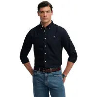 Superdry für Herren. M4011100A Preppy Oxford Hemd Marineblau (XXL), Lässig, Baumwolle, Klassisch, Langarm