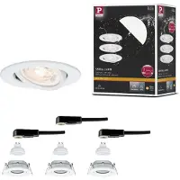 Paulmann Einbaulampe NOVA weiß Ø 9 cm schwenkbar 827 dim 3er